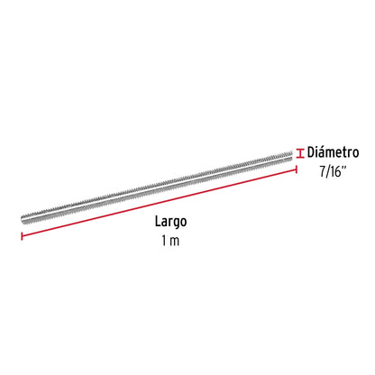 Varilla roscada 7/16 x 1m 42414 Fiero Pieza